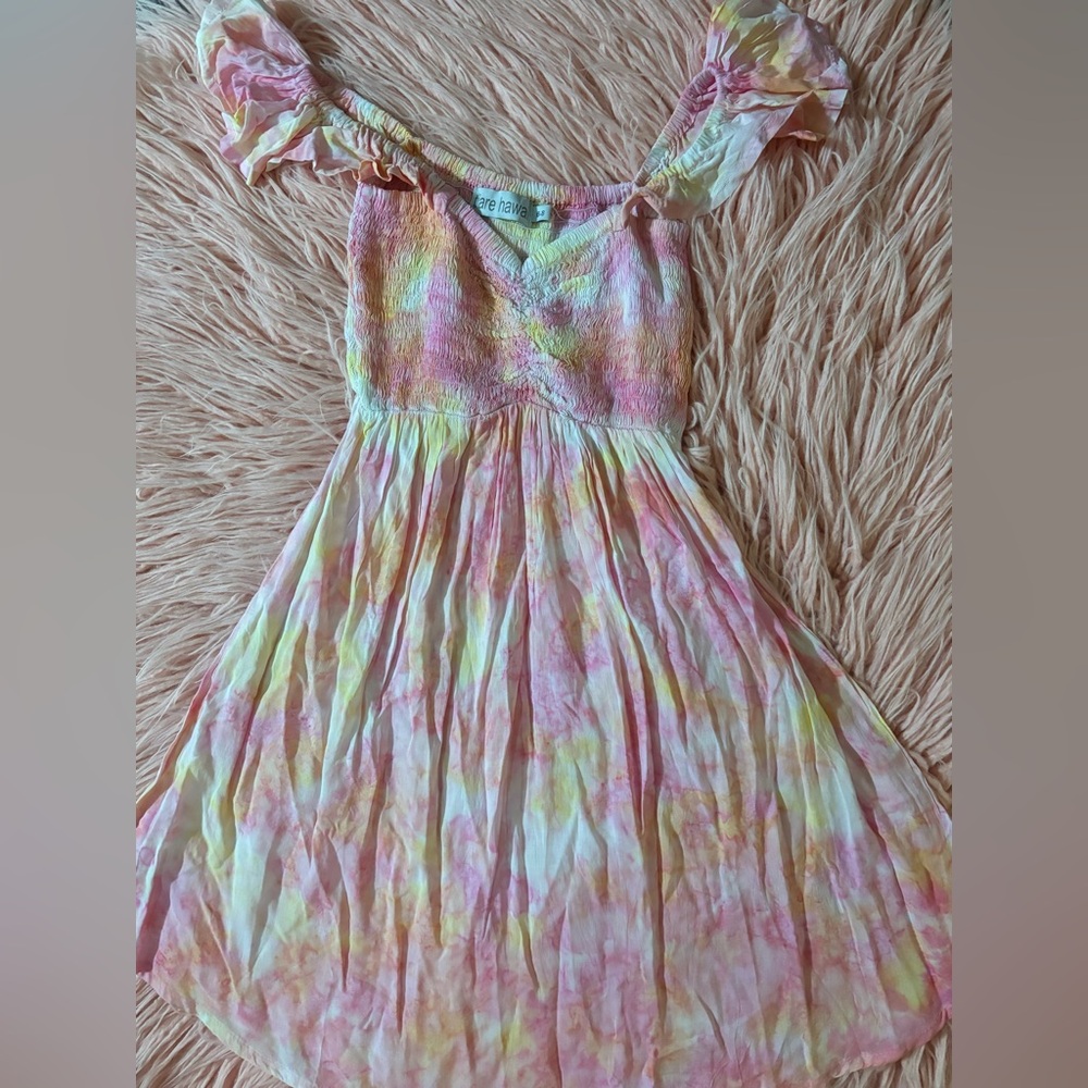 Tiare Hawaii Kid’s Hollie Dress- Peaches N’ Cream, size 6-8, Girls, NWOT